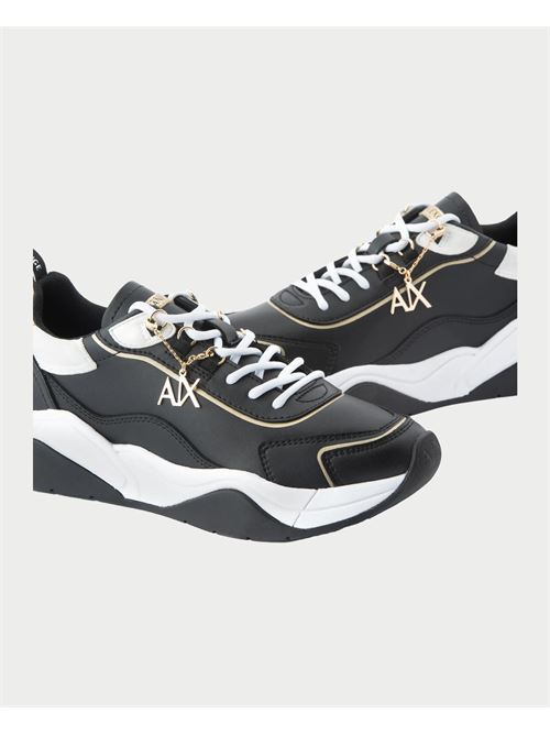 AX women's leather sneakers with logo application ARMANI EXCHANGE | XDX104-XV580S038